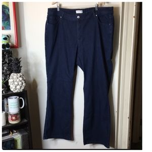 Lane Bryant Size 24 Essential Denim Mid-Rise Boot Dark Wash Jeans